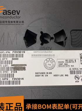 FDV301N MOS场效应管系列ON安森美SOT-23N沟道 25V 220mA全新原装