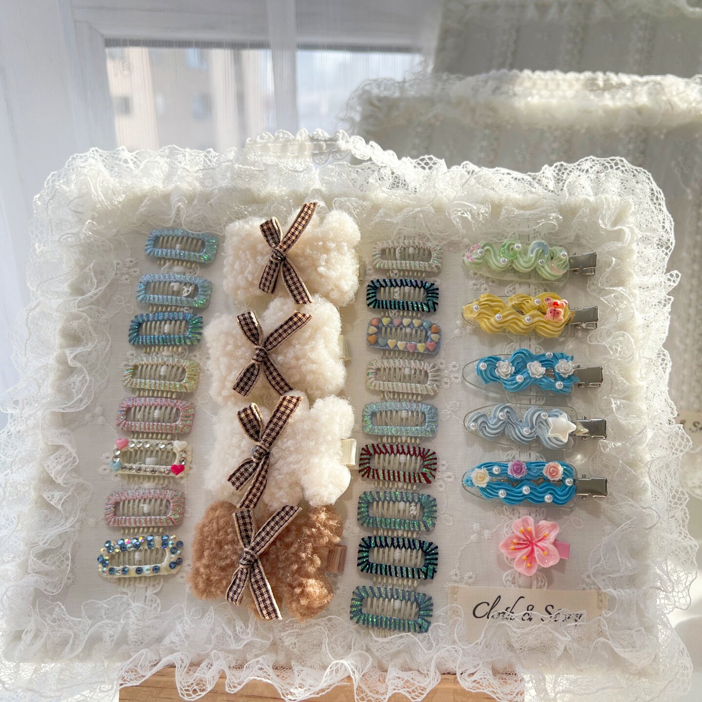 布本纪 宠物发夹收纳板狗狗bb发夹青蛙夹收纳展示架发夹展示板