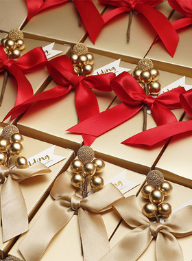 创意糖果包装盒可制结婚回礼伴手礼小金砖喜糖盒