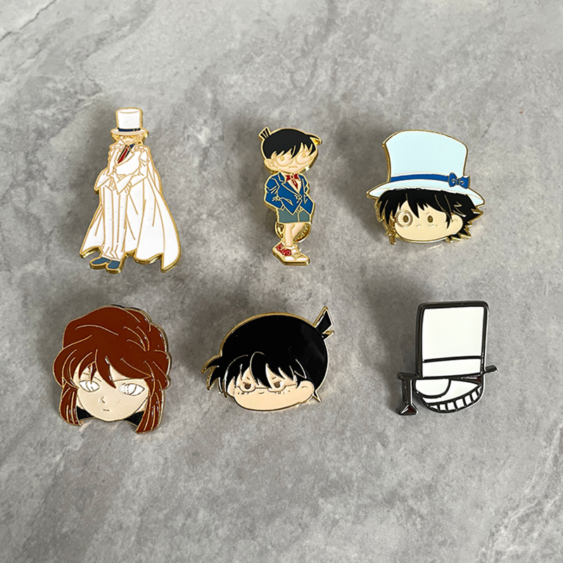 怪盗基德胸针徽章名侦探柯南灰原哀柯南动漫卡通包包衣服书包装饰