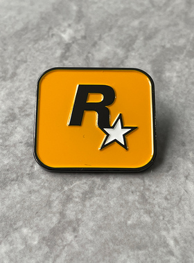 Rockstar Games R星开发公司胸针 GTA与RDR2游戏粉丝收藏金属徽章
