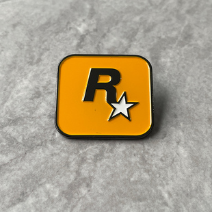 Rockstar Games R星开发公司胸针 GTA与RDR2游戏粉丝收藏金属徽章