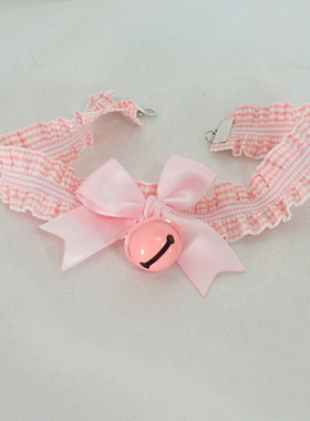 花边胡得接铃铛少女项圈项链