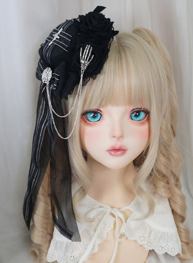 万圣节恶魔黑色Lolita哥特小礼帽