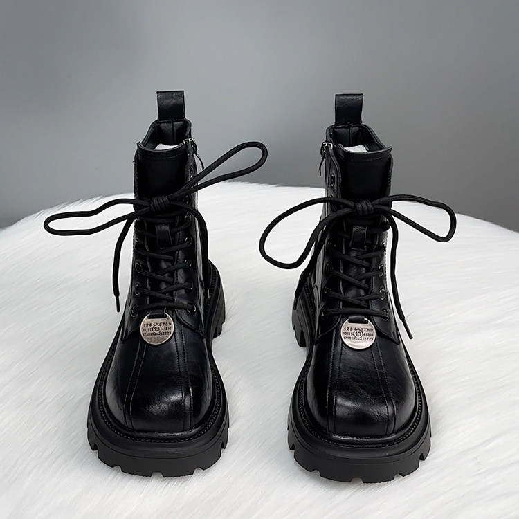 真皮爆款马丁靴女2025秋冬新款英伦风时尚厚底网红加绒短靴女单靴,女鞋,马丁靴,淘宝优惠券,粉丝福利购,淘宝优惠卷