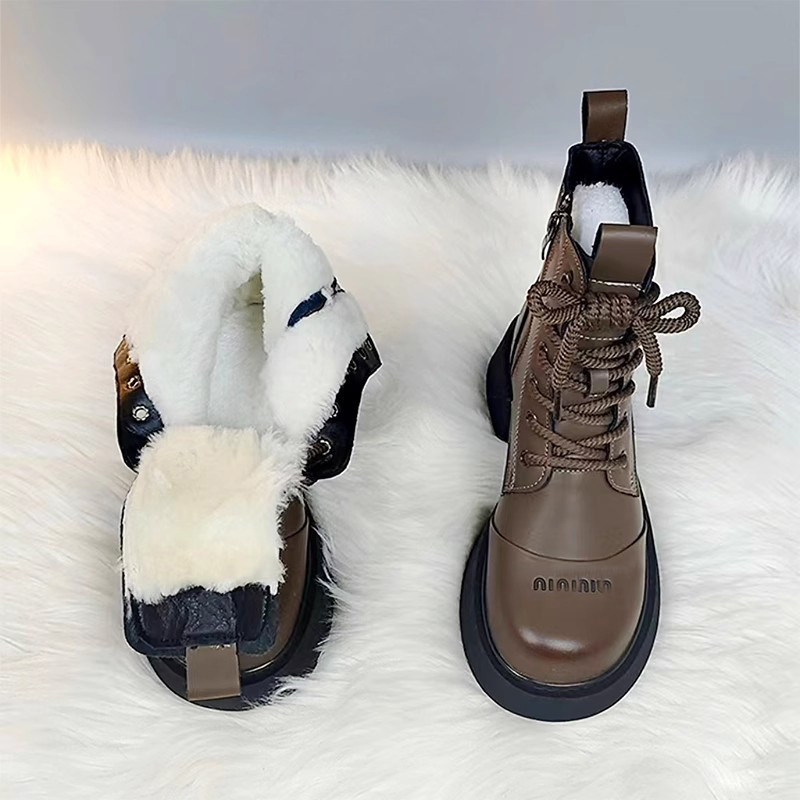 真皮英伦风马丁靴女2025秋冬新款厚底时尚百搭网红爆款短靴女单靴,女鞋,马丁靴,淘宝优惠券,粉丝福利购,淘宝优惠卷