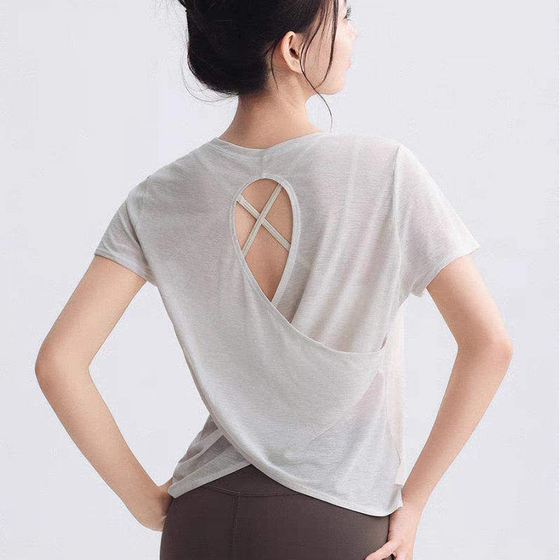 2026新品瑜伽服女短袖t恤轻薄网纱美背镂空显瘦健身罩衫运动上衣,运动/瑜伽/健身/球迷用品,瑜伽t恤,淘宝优惠券,粉丝福利购,淘宝优惠卷