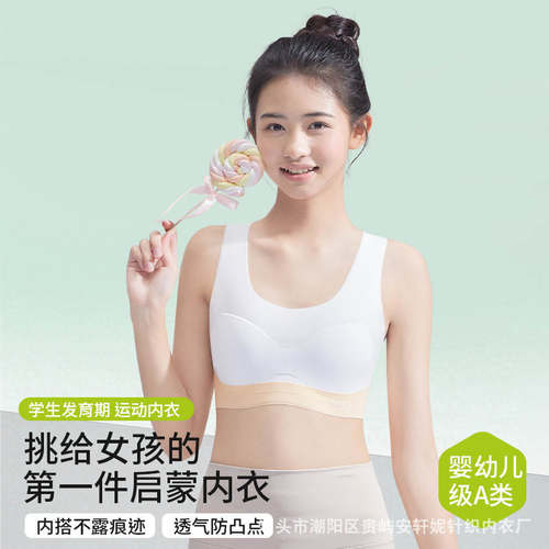 少女内衣初高中生学生发育期运动小背心舒适无痕二三阶段薄款文胸