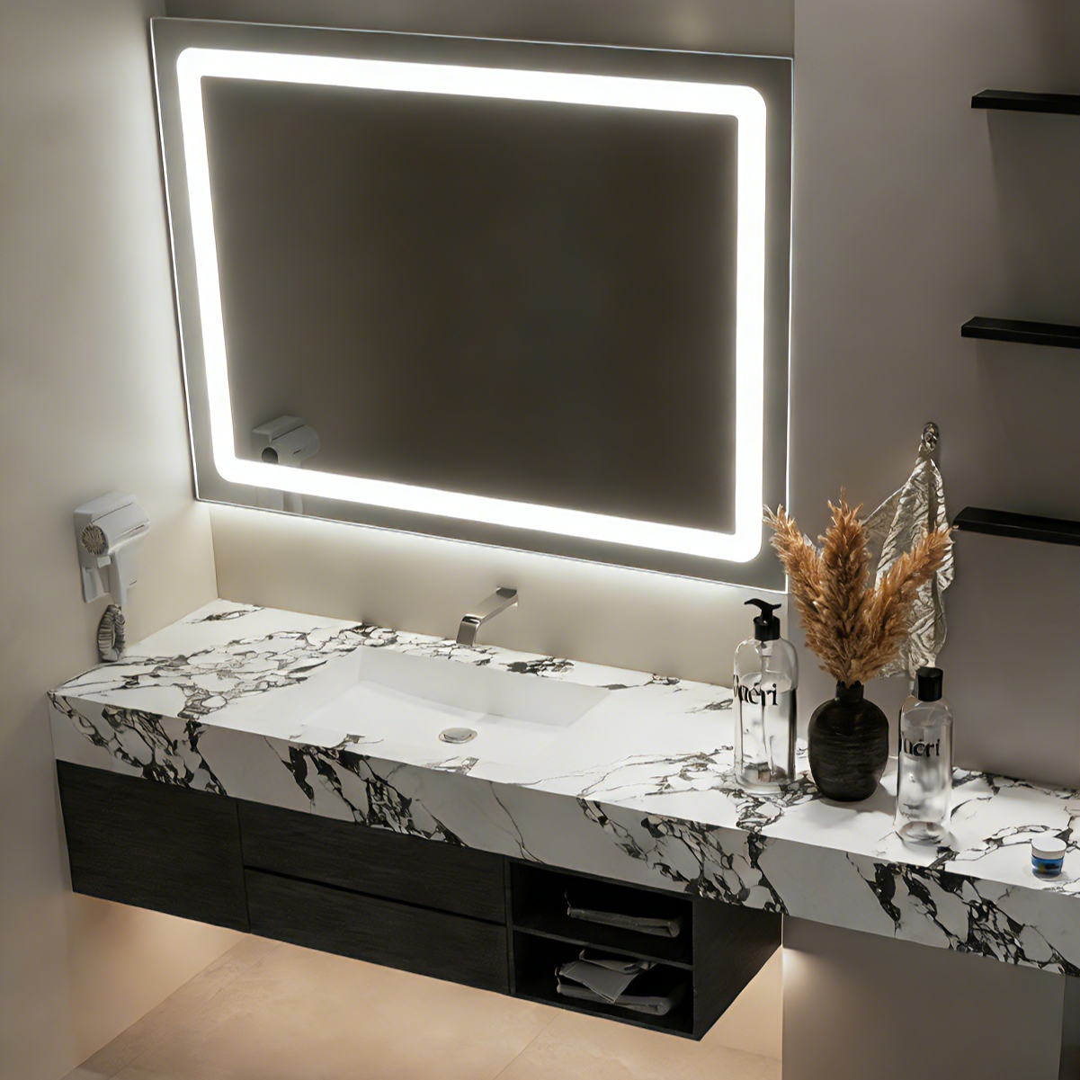 浴室柜陶瓷一体盆卫生间岩板洗脸池柜组合酒店民宿洗漱台定制台盆,家装主材,浴室柜组合,淘宝优惠券,粉丝福利购,淘宝优惠卷