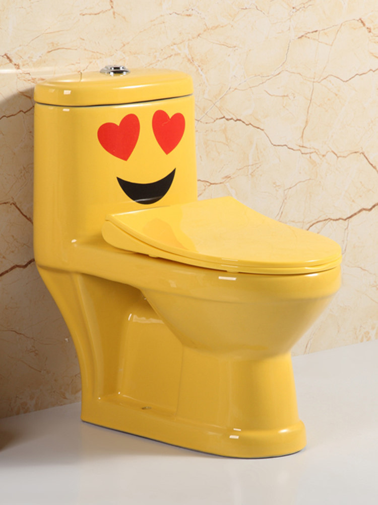 Mulanjia Bathroom Kindergarten Toilet Child Cartoon Color Children's Toilet Ceramic Toilet Men's and Women's Bathroom