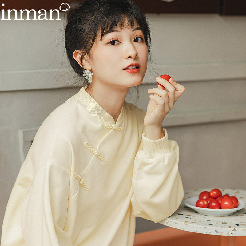 茵曼旗舰店民国风女装国潮中国风卫衣古风中式上衣春秋季2020新款