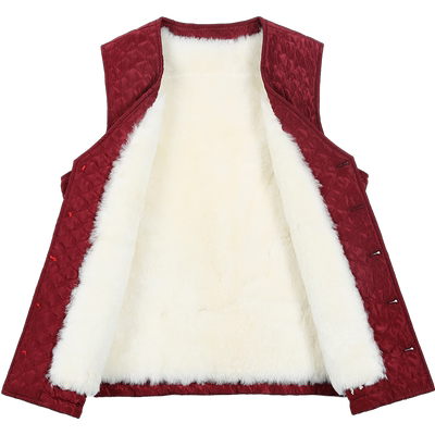 羊毛棉衣秋冬皮毛一体内胆