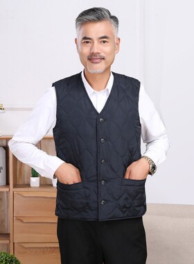 西域皮业中老年羊皮毛抗寒保暖真皮真毛皮毛一体爸爸款羊皮马甲