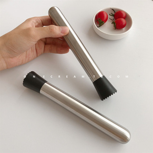 ins不锈钢碎冰锤水果压果汁调酒柠檬捣碎棍手动榨汁器奶茶店厨房