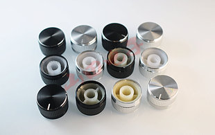 黑色半圆柄旋钮20*13MM 导航音量旋钮旋钮帽D轴电位器旋钮 花轴
