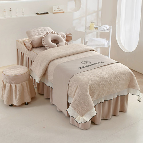 高档美容床罩四件套四季通用