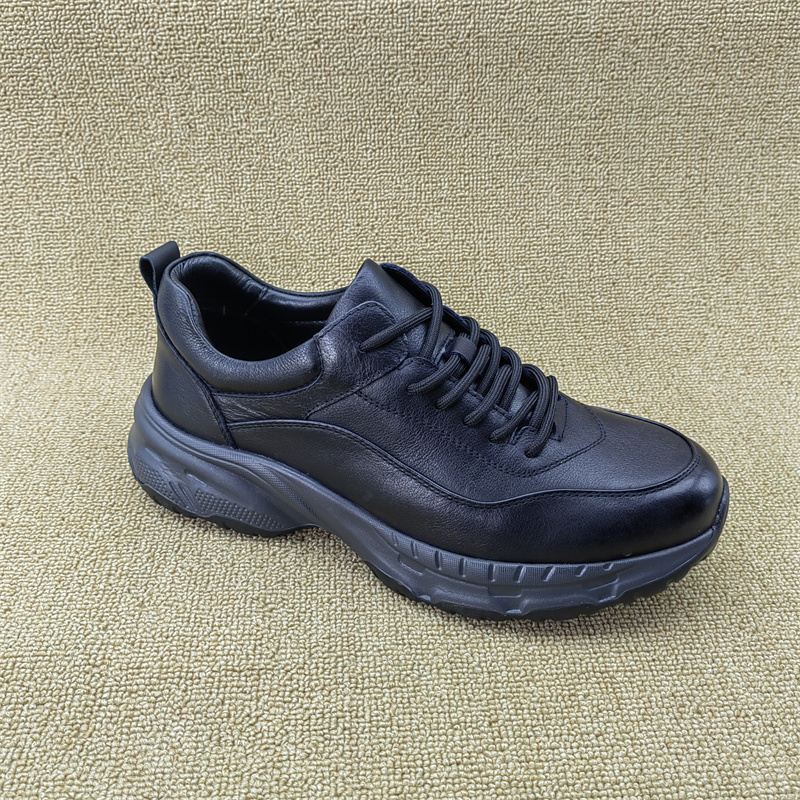 断码清仓特价真皮男鞋头层牛皮时尚系带厚底防滑运动跑步休闲鞋