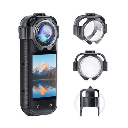 PULUZ胖牛  适用影石Insta360 X5相机卡扣式光学玻璃镜头保护镜