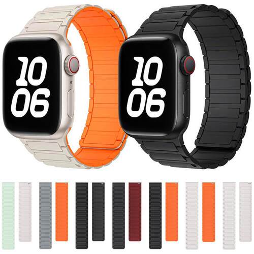 xDfind 厂家适用于苹果Apple Watch 44mm 工装磁吸硅胶表带