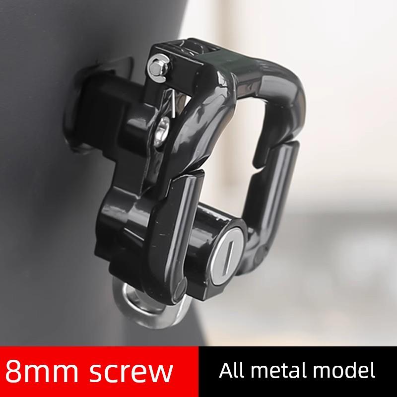 电动车挂钩带锁前置通用九号雅迪金属强力承重防脱落挂物勾头盔锁