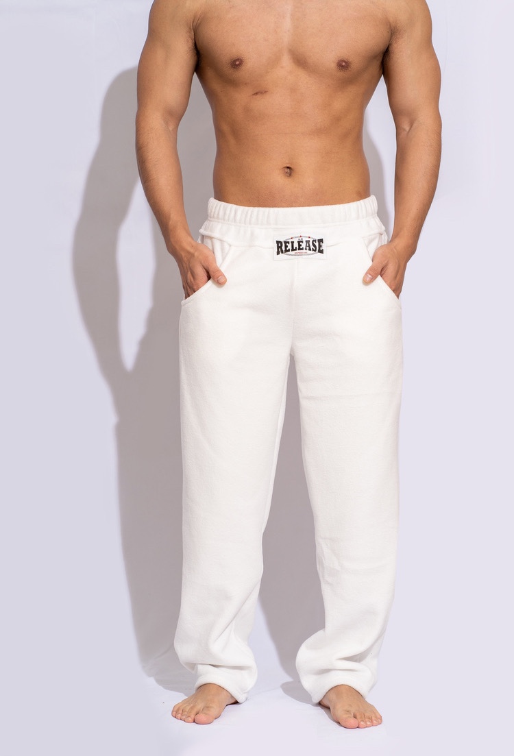 D.M男居家长裤秋冬保暖裤加绒加厚摇粒绒休闲低腰性感家居裤潮