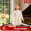 旦演出服 女童连衣裙宝宝秋冬加绒蓬蓬纱裙儿童公主裙元 抗菌锁温