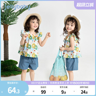 3歲7女童兩件套夏裝 兒童套裝 夏款 女小女孩衣服夏寶寶純棉童裝 夏季