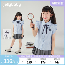 [7A抗菌]女童裙子两件套夏大童学院风夏装儿童衣服英伦风女宝套装