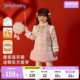唐装 儿童拜年服连衣裙中小童保暖裙子加厚宝宝旗袍冬夹棉 女童冬款