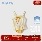 女童连体泳衣夏装 婴幼童沙滩服温泉游泳衣儿童小黄鸭宝宝洋气泳装