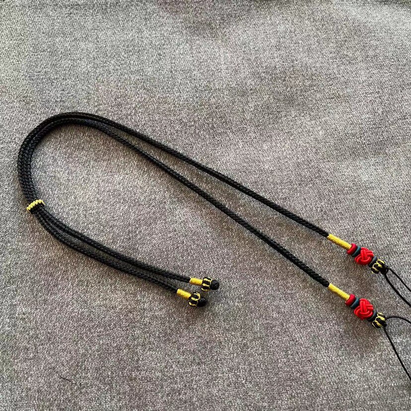 横穿绳挂链手工八股双钱结吊链项绳