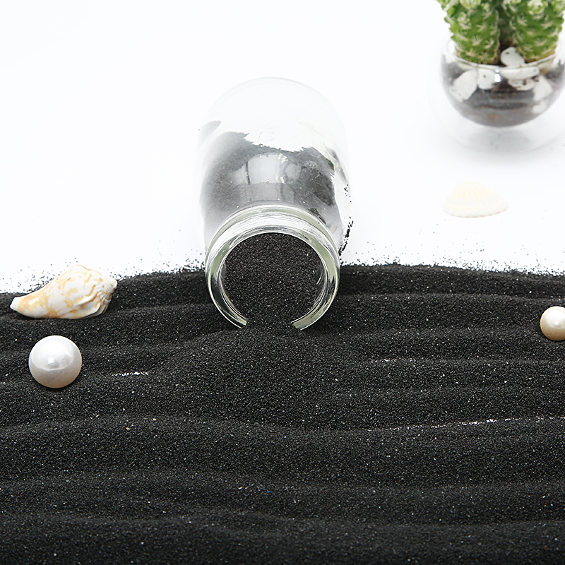 500克黑工沙枯山水diy造景装饰沙灭沙彩砂石英砂黑细沙子石英沙 瑶合乐旗舰店 淘优券