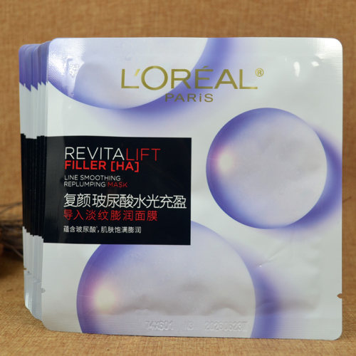 欧莱雅复颜玻尿酸水光充盈导入淡纹膨润面膜29g新包装补水安瓶