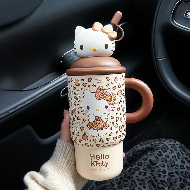 艾可思凯蒂猫保温吸管杯650ML