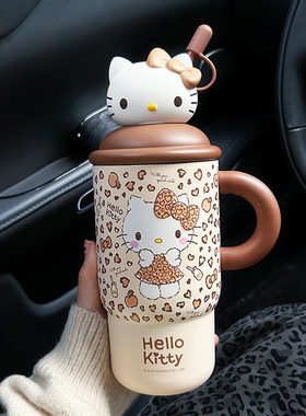 艾可思凯蒂猫保温吸管杯650ML