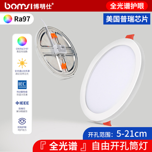 全光谱2025新款孔灯内嵌式led筒灯10cm开孔嵌入式75mm110mm80mm