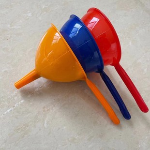 手柄塑料漏斗厨房家用酒精过滤分装大口径倒水大号手柄长颈油漏子