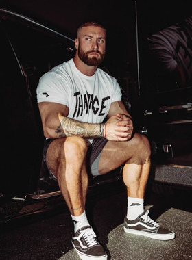 克里斯THAVAGE健身弹性修身短袖运动美式透气显身材短袖T恤上衣