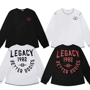 BB秋冬柏德宝长袖运动健美健身训练保暖透气华夫格双面欧美打底衫