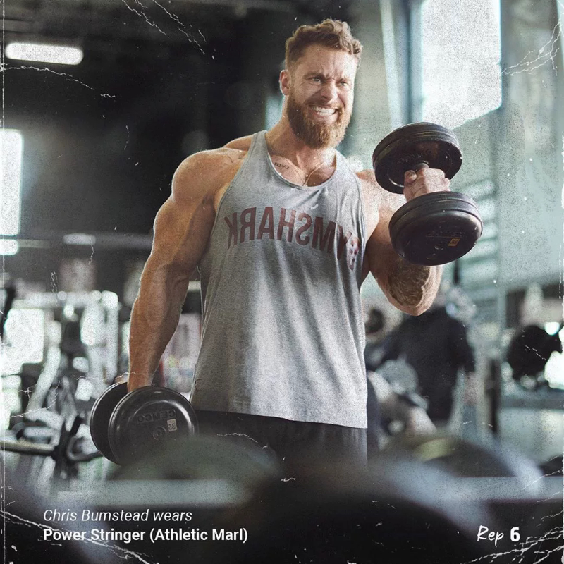 Gymshark power鲨鱼c宝工字背心弹力棉运动健身力量训练男士无袖