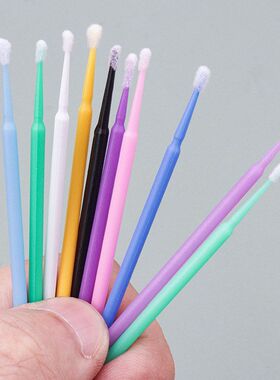 批发嫁接睫毛卸除棉棒 美睫纹绣微型刷 一次性睫毛清洁棉棒涂药棒