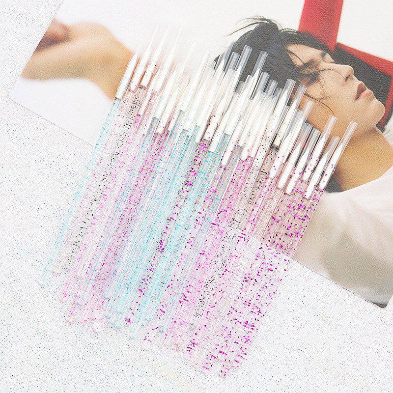 批发一次性眼线笔 50支/包水晶杆眼线刷 带帽防尘唇线笔彩妆刷子