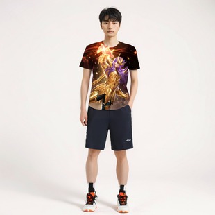 24王者荣耀墨子新皮肤黄金天蝎座衣服男短袖 T恤鲁班速干学生衣服