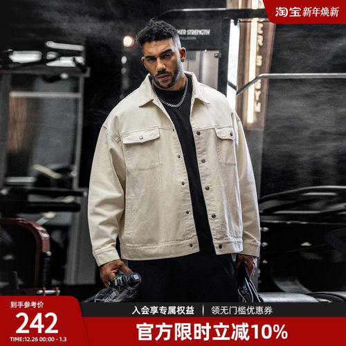 美式翻领健身牛仔外套