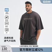 简约纯色大码 BD健美站夏季 美式 男款 健身运动t恤男宽松 凉感短袖