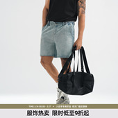 男简约复古纯棉运动短裤 BD健美站夏季 牛仔短裤 修身 男 美式