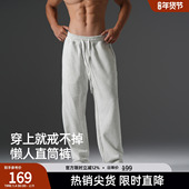 男宽松灰色健身运动卫裤 BD健美站360G磨毛美式 重磅直筒休闲长裤 男