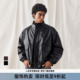 bdpowerup美式 PU皮衣外套立领大口袋机车夹克外套男宽松 复古短款