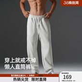 男 男宽松灰色健身运动卫裤 BD健美站360G磨毛美式 重磅直筒休闲长裤