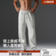 男 男宽松灰色健身运动卫裤 BD健美站360G磨毛美式 重磅直筒休闲长裤